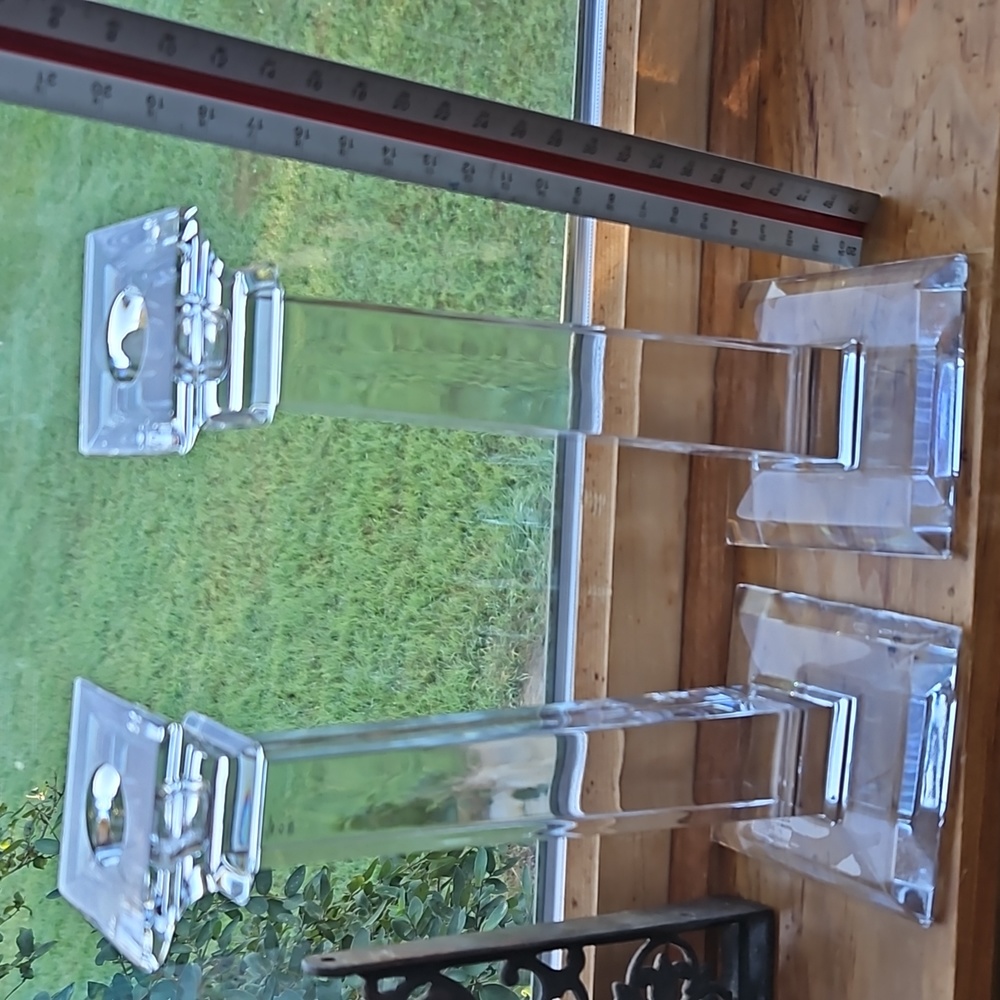 Tiffany and Co crystal candlesticks